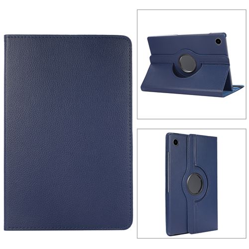 Pour Samsung Galaxy Tab A9 2023 Étui en cuir pour tablette intelligente à 3  volets (Bleu foncé)