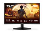 AOC Gaming C24G42E - Écran LED - jeux - incurvé - 24" (23.6" visualisable) - 1920 x 1080 Full HD (1080p) @ 180 Hz - Fast VA - 250 cd/m² - 3000:1 - HDR10 - 0.5 ms - 2xHDMI, DisplayPort - haut-parleurs - noir, rouge