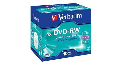 Verbatim DataLifePlus - 10 x DVD-RW - 4.7 Go 4x - boîtier CD