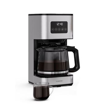 Cafetière filtre inox - Klarstein Verosteel - 1,5 L - 12 tasses - Maintien au chaud 40 min - Système anti-gouttes - 1