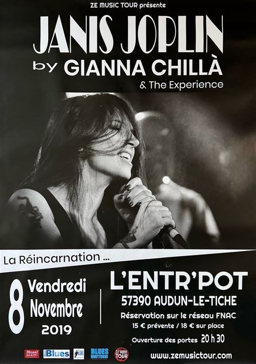Affiche - Gianna Chilla & The experience - Chante Janis Joplin 2019 - 70X10cm État correct - N/A reconditionné disponible sur Fnac