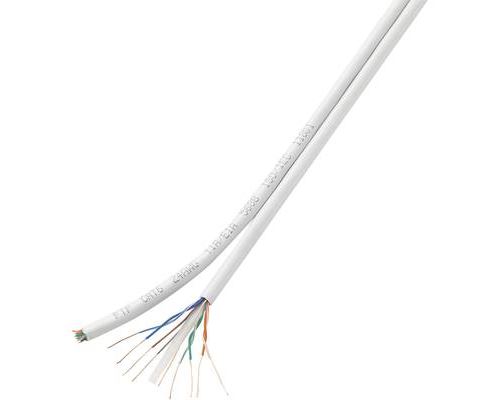Câble réseau CAT 6 U/UTP TRU COMPONENTS CAT 5e/CCA 1567359 8 x 2 x 0.196 mm² blanc 100 m