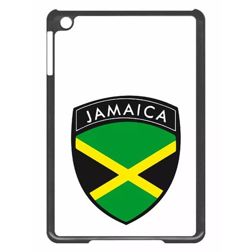 Coque tablette My-Kase pour iPad mini 2 - blason jamaica fond blanc - Plastique Noir