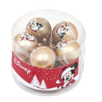 Pack de 10 boules de Noël Mickey Mouse Disney diamètre 6cm ARDITEX