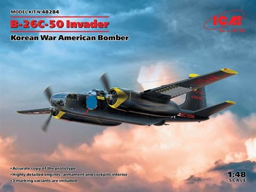 B-26-50 Invader, Korean War American Bomber - 1:48e - Icm