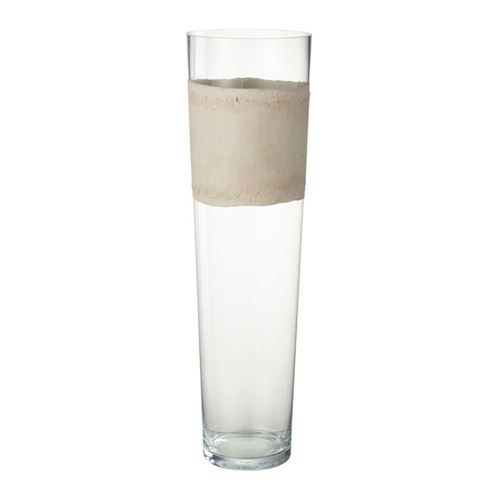 Paris Prix Beige Vase Déco Verre Delph - Transparent - Image 2