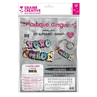 Kit plastique dingue alphabet graff posca