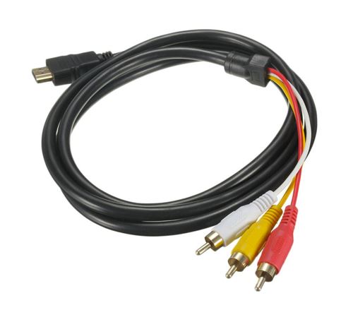 Câble HDMI vers RCA - 1080P - Conversion HD pour Décodeur vers 3 RCA +  Adaptateur av péritel - 3 RCA + s-vidéo - Straße Tech ® - Connectique Audio  / Vidéo - Achat & prix