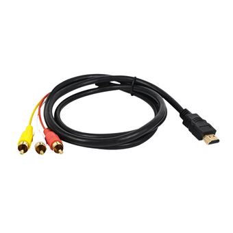 HDMI vers 3RCA Cable 1.5M Audio Video Convertisseur Adaptateur HDTV