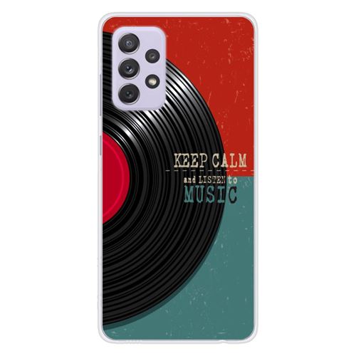 Coque en silicone imprimée compatible Samsung Galaxy A52 Keep calm