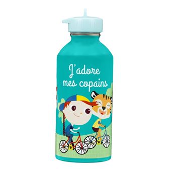 Gourde Inox Enfant - J'adore Mes Copains - Draeger Paris