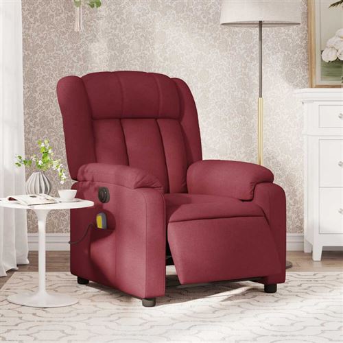 VIDAXL - Fauteuil de massage - Fauteuil de relaxation électrique - Bordeaux - Image 2
