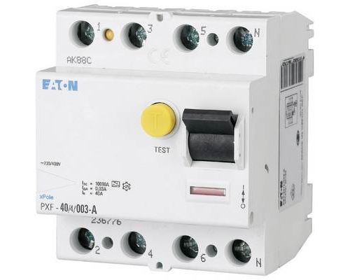 Eaton 236804 PXF-63/4/03-A Disjoncteur différentiel A 4 pôles 63 A 0.3 A 400 V/AC