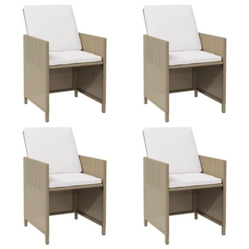 VidaXL - Gartenstuhl poly-rattan, One Size, Beige