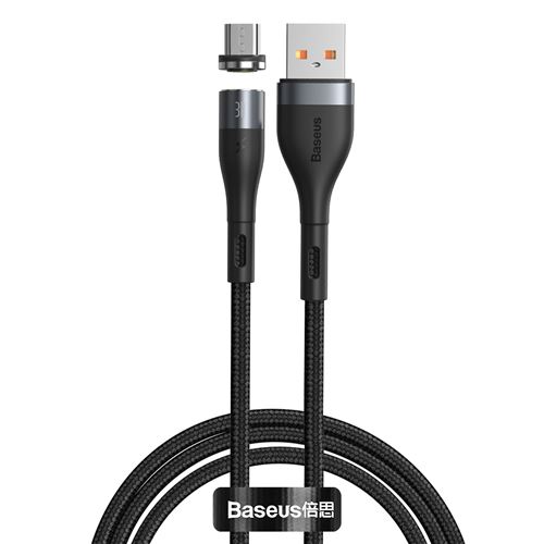 Câble de charge magnétique BASEUS CAMXC-KG1 USB vers Micro USB 2.1A 1m noir