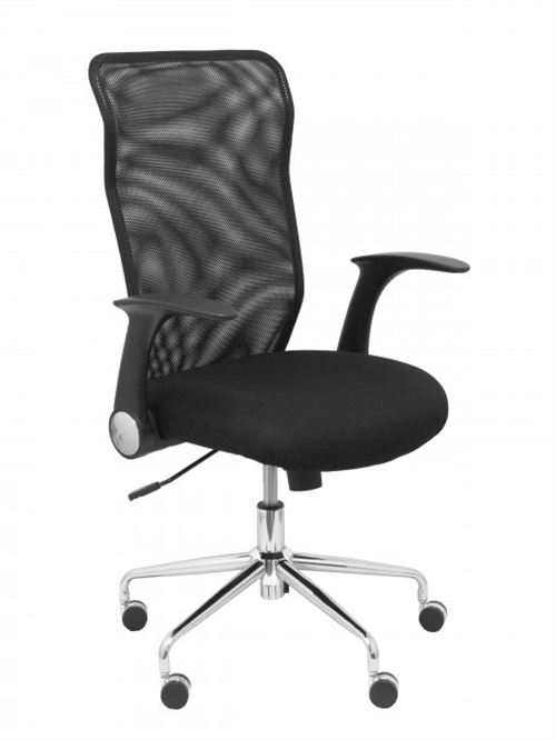 Chaise Minaya Support Noir Siège maille Bali Noir 4031Bali840
