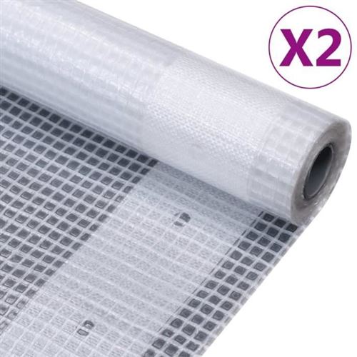 Vidaxl Blanc Bâches Leno 2 Pcs 260 G-M² 1,5X5 M - Image 3
