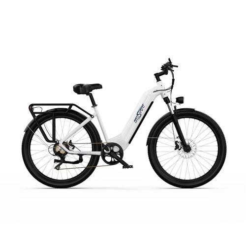 ONESPORT OT05 Vélo Électrique - 27.5 Roues 250W Moteur 36V18.2Ah Batterie 60KM Autonomie Frein à Disque - Blanc Cassé