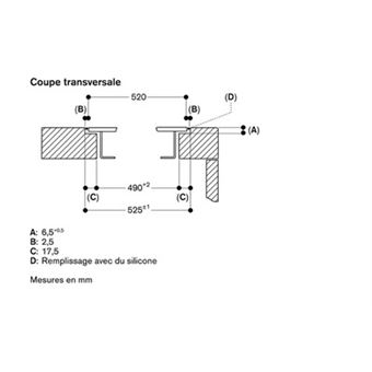 Table à induction , série 200, avec une fonction  Flex - Noir