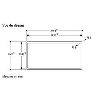 Table à induction , série 200, avec une fonction  Flex - Noir