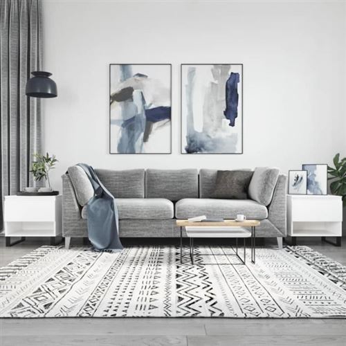 Non Communiqué Blanc Vidaxl Tables Basses 2 Pcs 50X46x50 Cm Bois D'ingénierie 830925