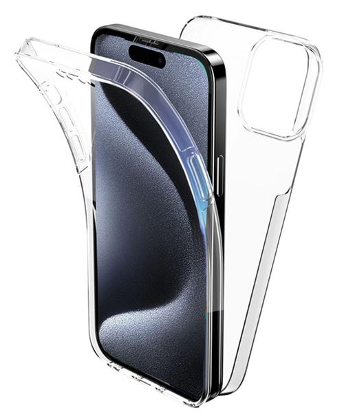 iPhone 15 Pro  Coque Intégrale Magnétique en Verre Trempé