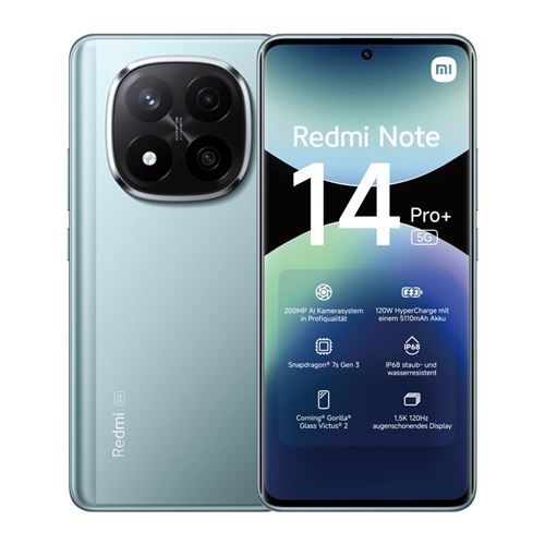 Xiaomi Redmi Note 14 Pro+ 5G 8Go RAM 256Go Bleu
