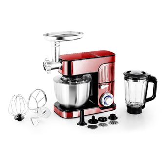 Robot Pétrin 5.5l Avec Hachoir Antara Pro Rouge Kitchencook