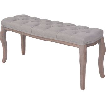 Meelady Banc Capitonne Banquette Design Lin Bois Massif Pour Chambre 110 X 38 X 48 Cm Achat Prix Fnac