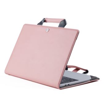 Sacoche d ordinateur en PU cuir pour votre MacBook Retina 12 Pouce A1534 Rose