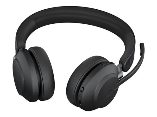 Jabra Noir Evolve2 65 Uc Micro-Casque Supra-Auriculaire Bluetooth Stereo Noise Cancelling Volume Réglable, Affichage De La Charge De La Batterie,... - Image 2