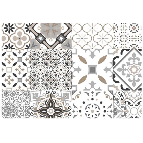 Set de table 30 x 44 cm pvc imprime taormina Gris