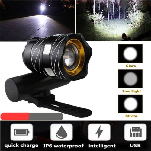 Tianbi Lot éclairage Vélo USB étanche 2 LED – 6 Modes, Avant/arrière, 300 Lumens, IP65
