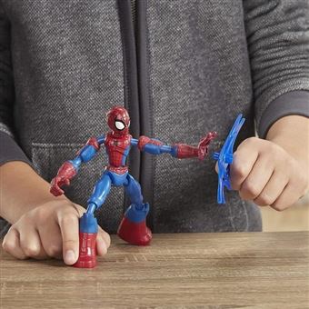 Figurine Marvel Spider-Man Miles Morales Bend & Flex 15 Cm – Bras Et Jambes Flexibles, Accessoire Inclus