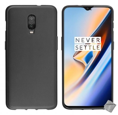 Housse etui coque pochette silicone gel fine pour OnePlus 7 avec verre trempe - NOIR