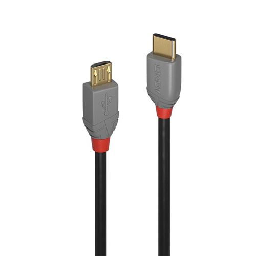 Lindy Noir Câble Usb-C Vers Micro-Usb Anthra Line - 0,5 M - Image 3