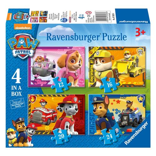 Paw Patrol Puzzle - Puppies on the Path, 4in1
