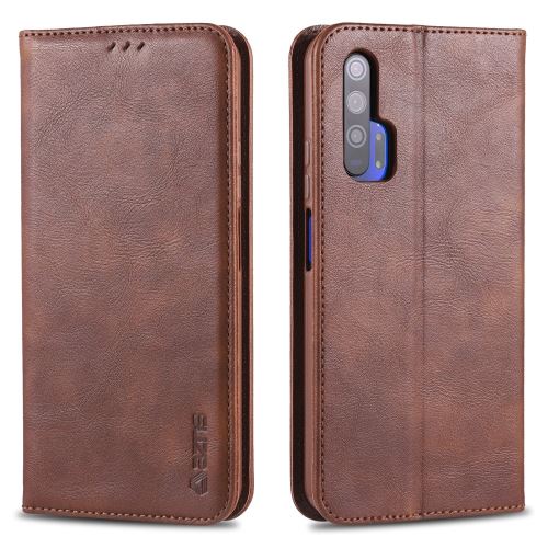 Etui en PU style rétro avec porte-cartes café pour votre Huawei Honor 20 Pro