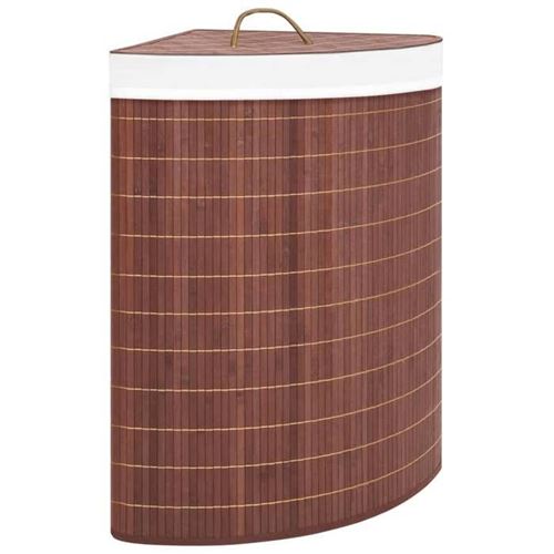vidaXL Panier à linge d'angle Bambou Marron 60 L320760