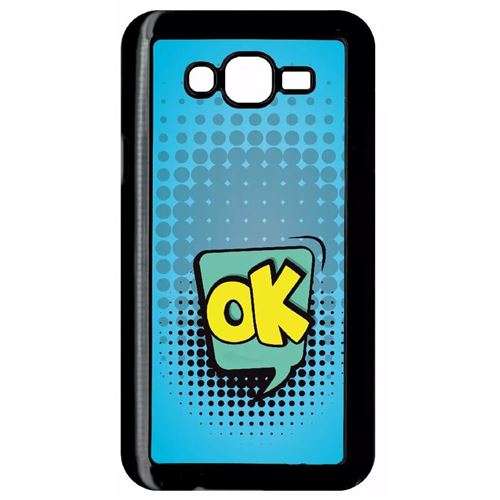 Coque Samsung Galaxy J7 Ok Fond Bleu