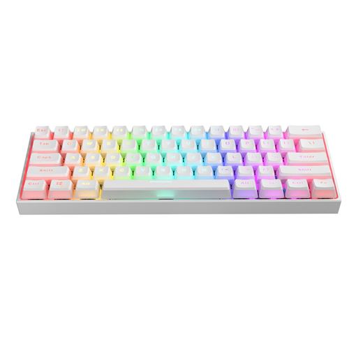 Touches de clavier d'ordinateur à câble punk, clavier chauffant, bleu et  blanc, clavier mécanique ergonomique, fille transfrontalière, vapeur rose