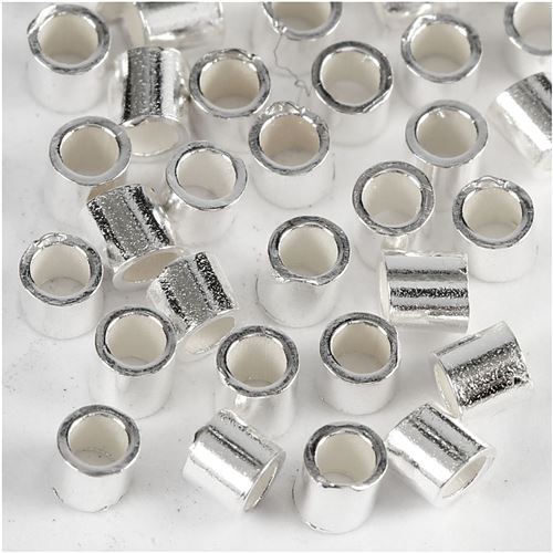 Creotime perles à presser en argent 2 mm 50 pièces