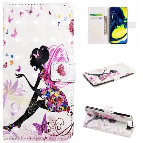 Etui en PU décor spot beauté pour votre Samsung Galaxy A80/A90