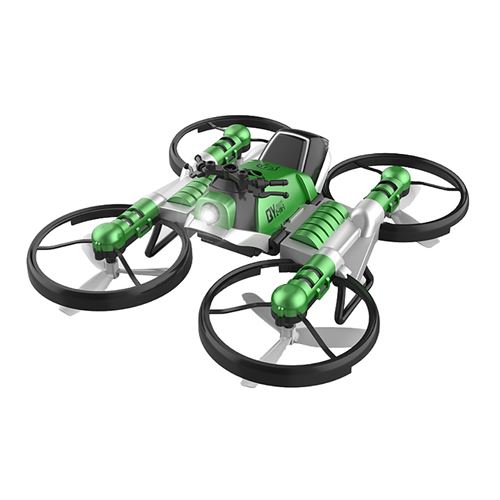 Drone Pliant Unique WIFI FPV 2-en-1 de et Véhicule de Moto Multifonction -vert