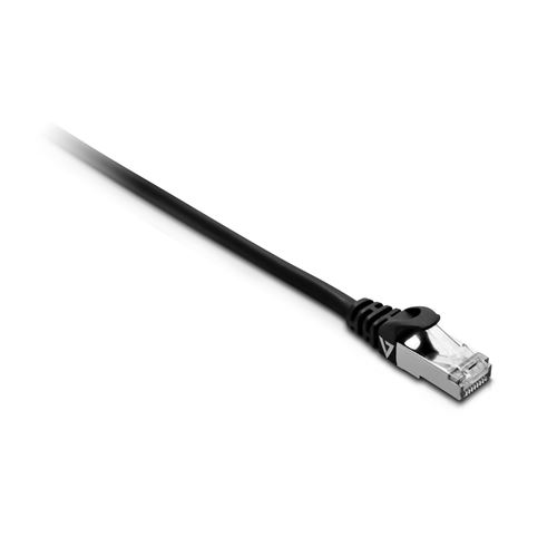 v7 câble rj45 cat7 blindé et armé (sftp) rj45 mâle vers rj45 mâle, noir 2m 6.6ft noir