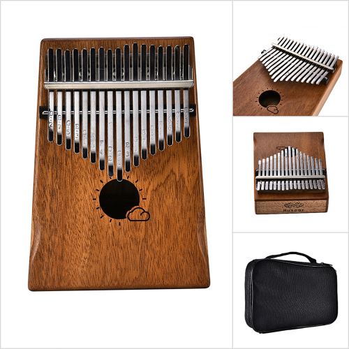 Muslady Muspor 17 clés Kalimba Mbira Acajou Africain Thumb Piano Instrument de musique à doigts avec sac