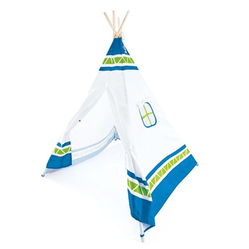Hape tente de jeu Tipi 122 x 122 x 122 x 150 cm bleu