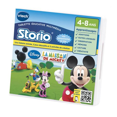 VTech - Storio Disney, Cartouche de Jeu pour Tablette Enfants, La Boutique  de Minnie avec 1 Histoire, 3 Jeux Éducatifs et 3 Activités Créatives,  Cadeau Enfant de 3 Ans à 6 Ans 
