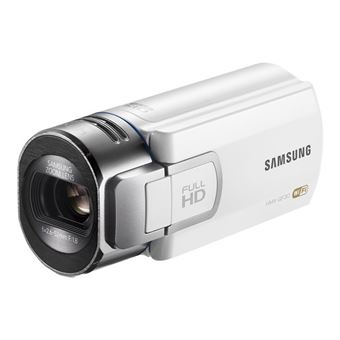 Samsung HMX-QF30 - Caméscope - 1080i - 5.1 MP - 20x zoom optique - carte Flash - Wi-Fi - blanc