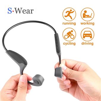 13€45 sur Sans Fil Casque Conduction Osseuse Bluetooth Avec Microphone HD  pour l'écoute du Sport Cyclisme Courir Gym - Ecouteurs - Achat & prix